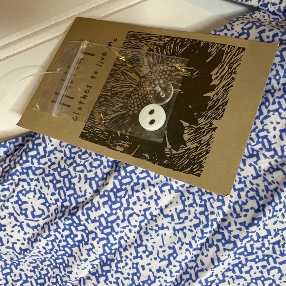 Habitat Clothes To Live In XS Tunic Top White Blue Button Down Shirt NEW 14 - Picture 4 of 5